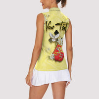 Personalized Vatican City Women Sleeveless Polo Shirt Coat Of Arms With Dove Bird - Wonder Print Shop