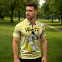 Personalized Vatican City Zipper Polo Shirt Coat Of Arms With Dove Bird - Wonder Print Shop