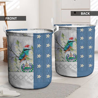 El Salvador Torogoz Christmas Laundry Basket With Wool Effect Patterns - Wonder Print Shop