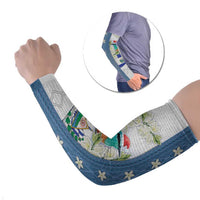 El Salvador Torogoz Christmas Arm Sleeves With Wool Effect Patterns - Wonder Print Shop