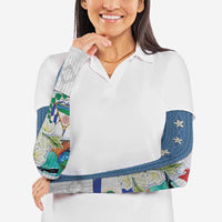 El Salvador Torogoz Christmas Arm Sleeves With Wool Effect Patterns - Wonder Print Shop