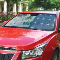 El Salvador Torogoz Christmas Auto Sun Shade With Wool Effect Patterns - Wonder Print Shop