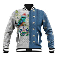 El Salvador Torogoz Christmas Baseball Jacket With Wool Effect Patterns - Wonder Print Shop
