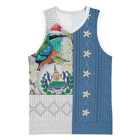 El Salvador Torogoz Christmas Basketball Jersey With Wool Effect Patterns - Wonder Print Shop