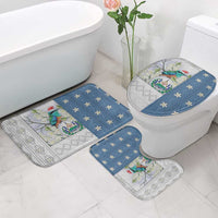 El Salvador Torogoz Christmas Bathroom Set With Wool Effect Patterns - Wonder Print Shop