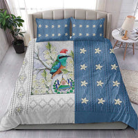 El Salvador Torogoz Christmas Bedding Set With Wool Effect Patterns - Wonder Print Shop