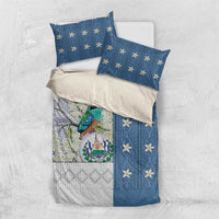 El Salvador Torogoz Christmas Bedding Set With Wool Effect Patterns - Wonder Print Shop