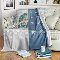 El Salvador Torogoz Christmas Blanket With Wool Effect Patterns - Wonder Print Shop