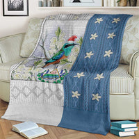 El Salvador Torogoz Christmas Blanket With Wool Effect Patterns - Wonder Print Shop