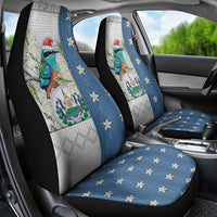 El Salvador Torogoz Christmas Car Seat Cover With Wool Effect Patterns - Wonder Print Shop