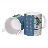 El Salvador Torogoz Christmas Ceramic Mug With Wool Effect Patterns - Wonder Print Shop