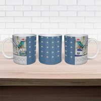 El Salvador Torogoz Christmas Ceramic Mug With Wool Effect Patterns - Wonder Print Shop