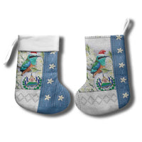 El Salvador Torogoz Christmas Stocking With Wool Effect Patterns - Wonder Print Shop