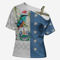El Salvador Torogoz Christmas Cross Shoulder Shirt With Wool Effect Patterns - Wonder Print Shop