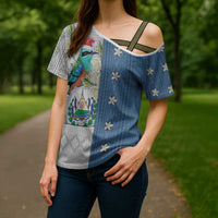 El Salvador Torogoz Christmas Cross Shoulder Shirt With Wool Effect Patterns - Wonder Print Shop