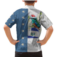 El Salvador Torogoz Christmas Family Matching Mermaid Dress and Hawaiian Shirt With Wool Effect Patterns - Wonder Print Shop