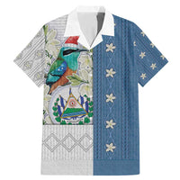 El Salvador Torogoz Christmas Family Matching Mermaid Dress and Hawaiian Shirt With Wool Effect Patterns - Wonder Print Shop
