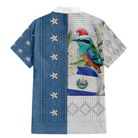 El Salvador Torogoz Christmas Family Matching Mermaid Dress and Hawaiian Shirt With Wool Effect Patterns - Wonder Print Shop