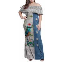 El Salvador Torogoz Christmas Family Matching Off Shoulder Maxi Dress and Hawaiian Shirt With Wool Effect Patterns - Wonder Print Shop