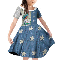 El Salvador Torogoz Christmas Family Matching Off Shoulder Short Dress and Hawaiian Shirt With Wool Effect Patterns - Wonder Print Shop