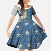 El Salvador Torogoz Christmas Family Matching Summer Maxi Dress and Hawaiian Shirt With Wool Effect Patterns - Wonder Print Shop
