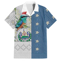 El Salvador Torogoz Christmas Family Matching Summer Maxi Dress and Hawaiian Shirt With Wool Effect Patterns - Wonder Print Shop