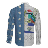 El Salvador Torogoz Christmas Family Matching Summer Maxi Dress and Hawaiian Shirt With Wool Effect Patterns - Wonder Print Shop