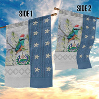 El Salvador Torogoz Christmas Garden Flag With Wool Effect Patterns - Wonder Print Shop