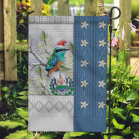 El Salvador Torogoz Christmas Garden Flag With Wool Effect Patterns - Wonder Print Shop