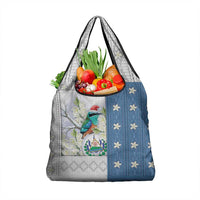 El Salvador Torogoz Christmas Grocery Bag With Wool Effect Patterns - Wonder Print Shop