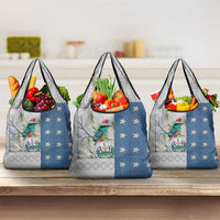 El Salvador Torogoz Christmas Grocery Bag With Wool Effect Patterns - Wonder Print Shop