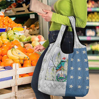 El Salvador Torogoz Christmas Grocery Bag With Wool Effect Patterns - Wonder Print Shop