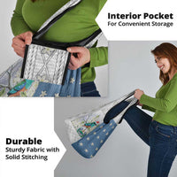 El Salvador Torogoz Christmas Grocery Bag With Wool Effect Patterns - Wonder Print Shop