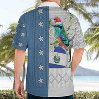 El Salvador Torogoz Christmas Hawaiian Shirt With Wool Effect Patterns - Wonder Print Shop