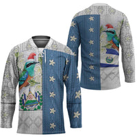 El Salvador Torogoz Christmas Hockey Jersey With Wool Effect Patterns - Wonder Print Shop
