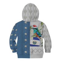 El Salvador Torogoz Christmas Kid Hoodie With Wool Effect Patterns - Wonder Print Shop