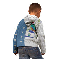 El Salvador Torogoz Christmas Kid Hoodie With Wool Effect Patterns - Wonder Print Shop