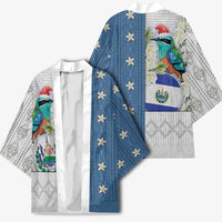 El Salvador Torogoz Christmas Kimono With Wool Effect Patterns - Wonder Print Shop