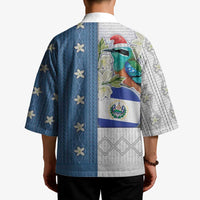 El Salvador Torogoz Christmas Kimono With Wool Effect Patterns - Wonder Print Shop