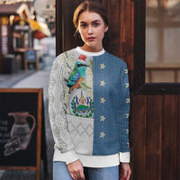 El Salvador Torogoz Christmas Ugly Christmas Sweater With Wool Effect Patterns - Wonder Print Shop