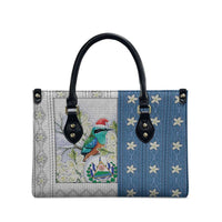 El Salvador Torogoz Christmas Leather Bag With Wool Effect Patterns - Wonder Print Shop