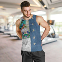 El Salvador Torogoz Christmas Men Tank Top With Wool Effect Patterns - Wonder Print Shop
