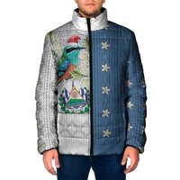 El Salvador Torogoz Christmas Padded Jacket With Wool Effect Patterns - Wonder Print Shop