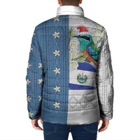 El Salvador Torogoz Christmas Padded Jacket With Wool Effect Patterns - Wonder Print Shop