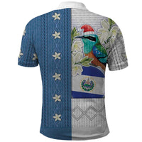El Salvador Torogoz Christmas Polo Shirt With Wool Effect Patterns - Wonder Print Shop