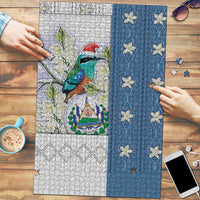 El Salvador Torogoz Christmas Puzzle With Wool Effect Patterns - Wonder Print Shop