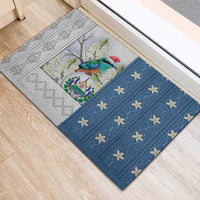 El Salvador Torogoz Christmas Rubber Doormat With Wool Effect Patterns - Wonder Print Shop