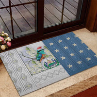 El Salvador Torogoz Christmas Rubber Doormat With Wool Effect Patterns - Wonder Print Shop