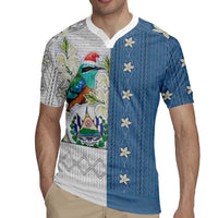 El Salvador Torogoz Christmas Rugby Jersey With Wool Effect Patterns - Wonder Print Shop