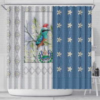 El Salvador Torogoz Christmas Shower Curtain With Wool Effect Patterns - Wonder Print Shop